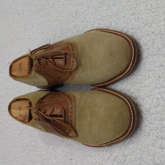 Martin Dingman Tan/Brown Suede Saddle Shoes 10 M - Picture 2 of 14